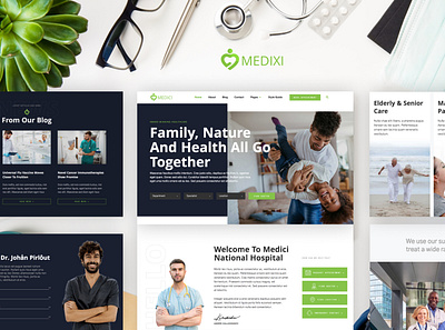 Hospital & Health Services Template Kit design elementor health care hospital template ui ux website