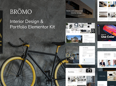 Interior Design Portfolio Template Kit design elementor interiordesign portfolio template ui ux website