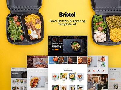 Food Delivery & Catering Elementor Template Kit catering delivery design elementor food template ui ux website