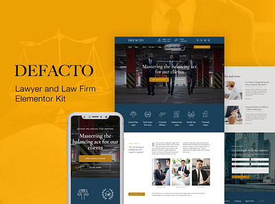 Lawyer & Law Firm Elementor Template Kit design elementor law firm lawyer template ui ux website