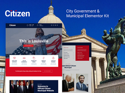 City Government & Municipal Elementor Kit city design elementor goverment municipal template ui ux website