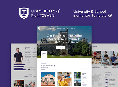University & School Elementor Template Kit college design elementor school template ui university ux website