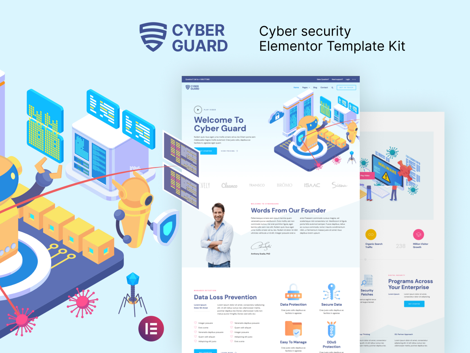 Cyber Security Elementor Template Kit by Ardho Fortana on Dribbble