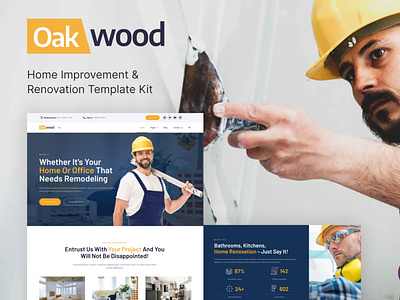 Home Improvement & Renovation Template Kit design elementor home improvement renovation template ui ux website