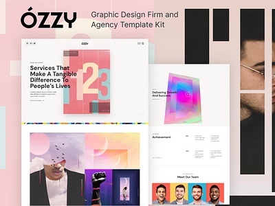Graphic Design Firm and Agency Template Kit agency design elementor firm graphic design template ui ux website