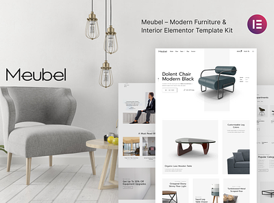Modern Furniture WooCommerce Elementor Template Kit design elementor furniture modern template ui ux website woocommerce