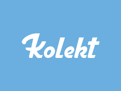 Kolekt app charity collect custom type design logo logotype loyalty retro shopping simple store wordmark