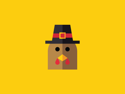 Thanksgiving Turkey animal bird design eyes face hat head shape simple thanksgiving turkey yellow