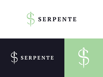 Serpente clothing design dollar fashion logo needle s snake thread