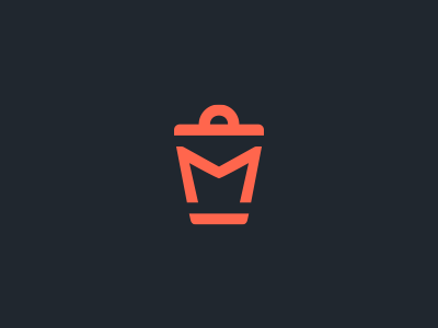 Junk Mail bin design junk lid logo m mail software spam technology