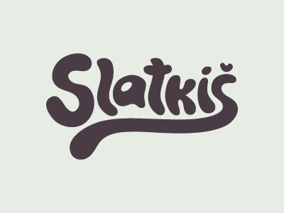 Slatkis Wip curves design flow font hand drawn logo script type typography