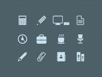 Office Icons glyph icon office pictogram shape simple symbol vector