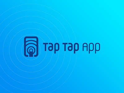Tap Tap App app blue circle design finger logo mobile phone simple tap touch