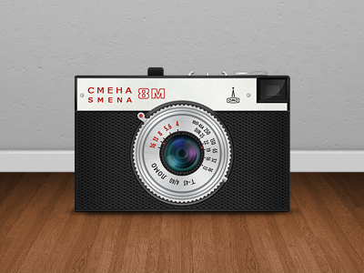 Smena 8M analog black camera icon image lens old photo retro russia smena soviet