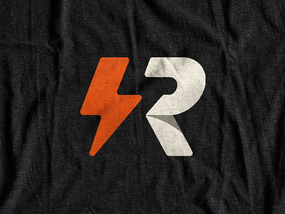 Thunder apparel bolt design monogram orange r simple t shirt thunder typography