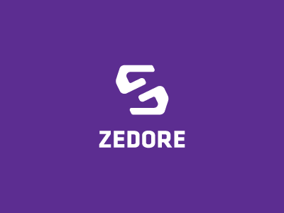 Zedore design hand logo purple shape z