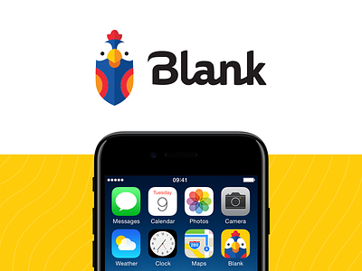 Blank Messenger animal app bird custom type design logo mascot messenger parrot typography yellow