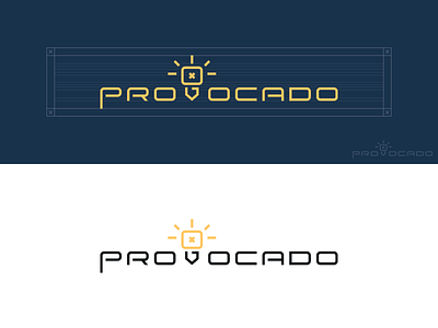 Provocado bulb concept custom type design idea light bulb logo logotype typography