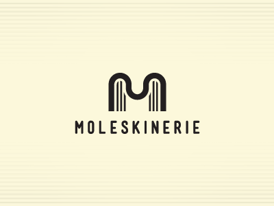 Moleskinerie book design logo m moleskine pages shape