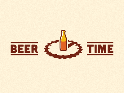 Beer Time 52 alcohol beer beer cap bottle chilling out clock design drink enjoyment logo relaxing shadow shape sun clock time week year