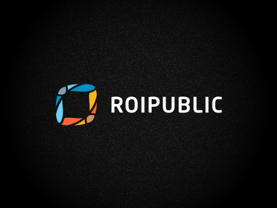 Roipublic boomerang connection consulting design focus hands logo marketing modern multicolor online reinvestment