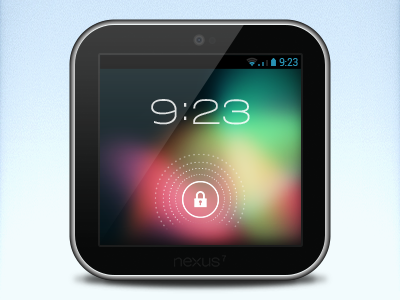Nexus 7 iOS Icon android app apple clock design google ios ipad iphone jelly bean lockscreen nexus nexus 7 tablet