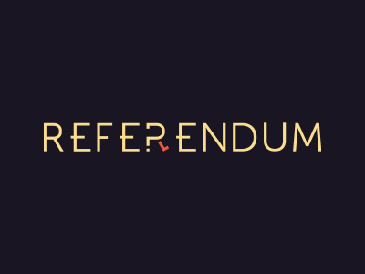 Referendum 52 check mark democracy design logo plebiscite poll question referendum shape simple vote week wordmark year