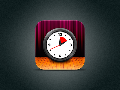 Take 10! 10 app apple clock curtain design icon ios ipad iphone stage time timer wood