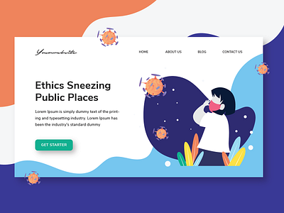 Explore 01 - Landing Page Covid19 covid19 flatdesign icon illustration landing page design landingpage pandemic stay safe stayhome vector web website