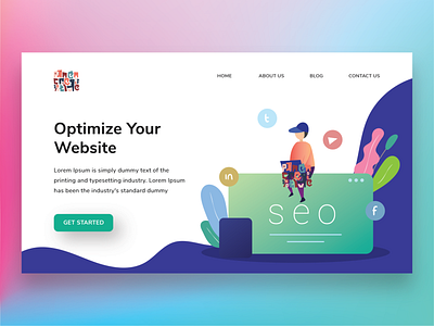 Explore 04 - Landing Page Digital Marketing agency landing page digital illustration digital marketing flatdesign illustration landing page design landingpage marketing vector web