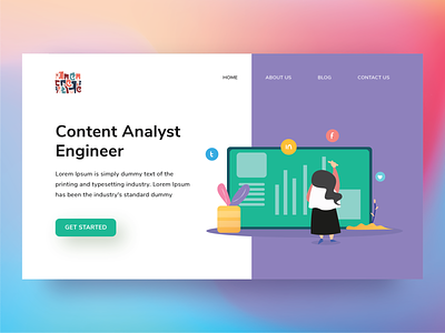 Explore 07 - Landing Page Content Analyst Angineer analysis content strategy enginer flatdesign flow graphics illustration landing page design landingpage ui design vector web web design web design agency web design company website