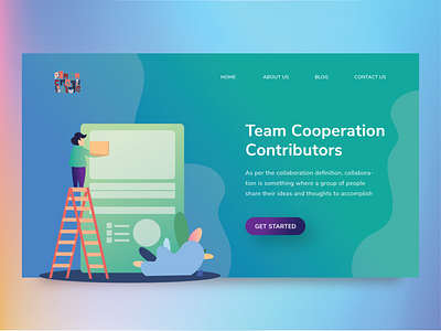 Explore 15 - Landing Page Team Cooperation Contributors