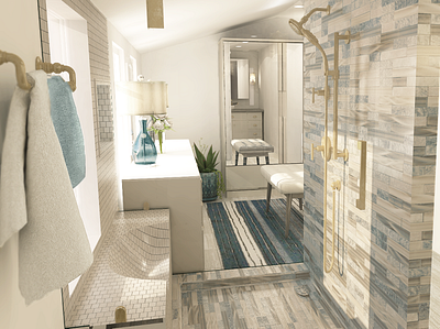 Master Bath bathroom design master bath remodel render space plan