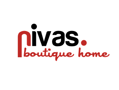 Nivas boutique home boutique branding design flat illustration kathmandu logo typography ui vector web design