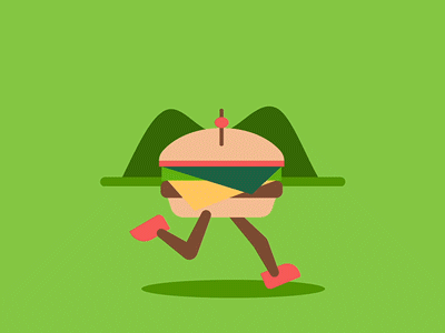 Fast Food. 2d animation 2d character animation animation 2d character character animation character design digital campaign food loop motion motion graphics run cycle vector walk cycle