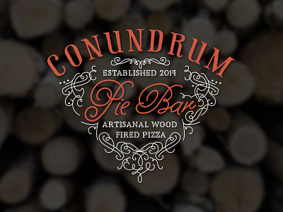 Conundrum Pizza Bar bar lineart pie pizza