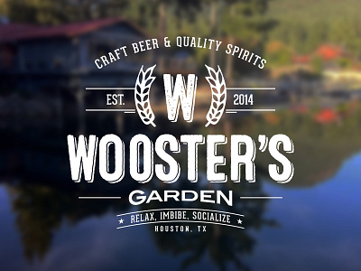 Wooster's Garden bar beer pub spirits typograhic