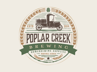 Poplar Creek beer brewing creek hops truck wheat wine