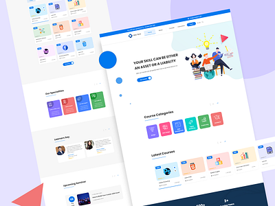 Online Course | Learning clean course e learning interface education website landing page design online course platform online teaching ui design website design