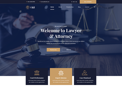 Lawyer & Attorney Landing Page By Asib Uz Zaman Nahid On Dribbble