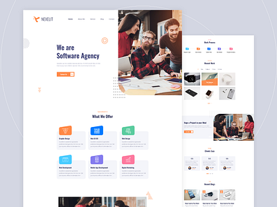 Nexelit- Creative Agency agency branding clean creative creative agency digital agency digital marketing freelancer homepage landing page design minimal portfolio product design software development ui design uiux user interface web agency web development website design