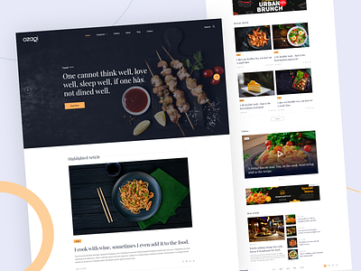 Ozagi - Food Blog Minimal Template