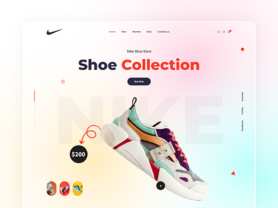 Nike Shoe Landing page by Asib uz zaman Nahid on Dribbble