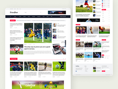 Newspost | News & Magazine Template article blog clean enews football journalist magazine media minimal newspaper newspost newys press read sports sports news ui design ui ux user interface web design