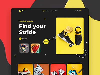 Nike footwear Landing page