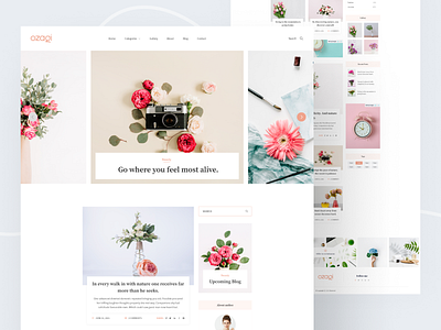 Ozagi | Flower Blog Article article blog blog site blog template branding clean enews flower article flower blog landing page landing page design magazine minimal newspaper personal blog trend ui design uiux ux design website design