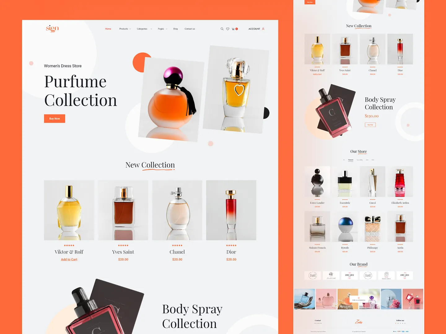 Elegant Perfume Website Design for Online Retail