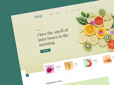 Personal Food Blog Website by Asib uz zaman Nahid on Dribbble