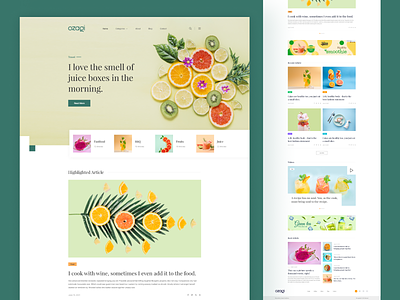 Personal Food Blog Website article blog template bloggers blogging clean design food foodblog landing magazine modern news personal blog recipe blog recipes theme ui design uiux user interface wesite