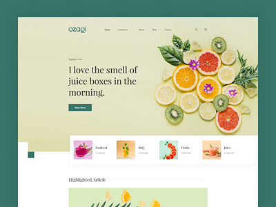 Personal Food Blog Website by Asib uz zaman Nahid on Dribbble